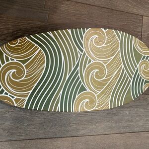 Green and Gold Patterned Balance Board